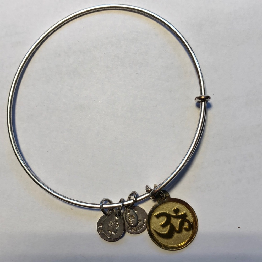 Alex and Ani om bracelet. Like new. Silver tone.